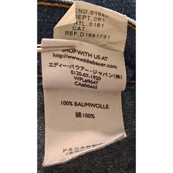 Eddie Bauer Cropped Jeans Womens Size 12 High Rise Waisted Mom Blue Denim - Picture 12 of 12